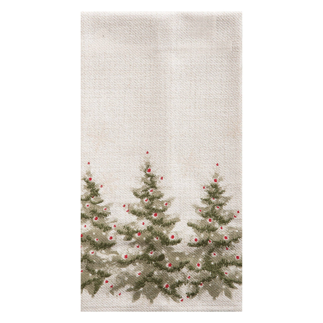 Christmas Winter Trees Kitchen Towel